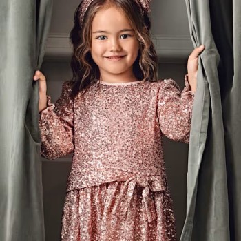 Abel & Lula Ροζ Με Πούλιες Φόρεμα 