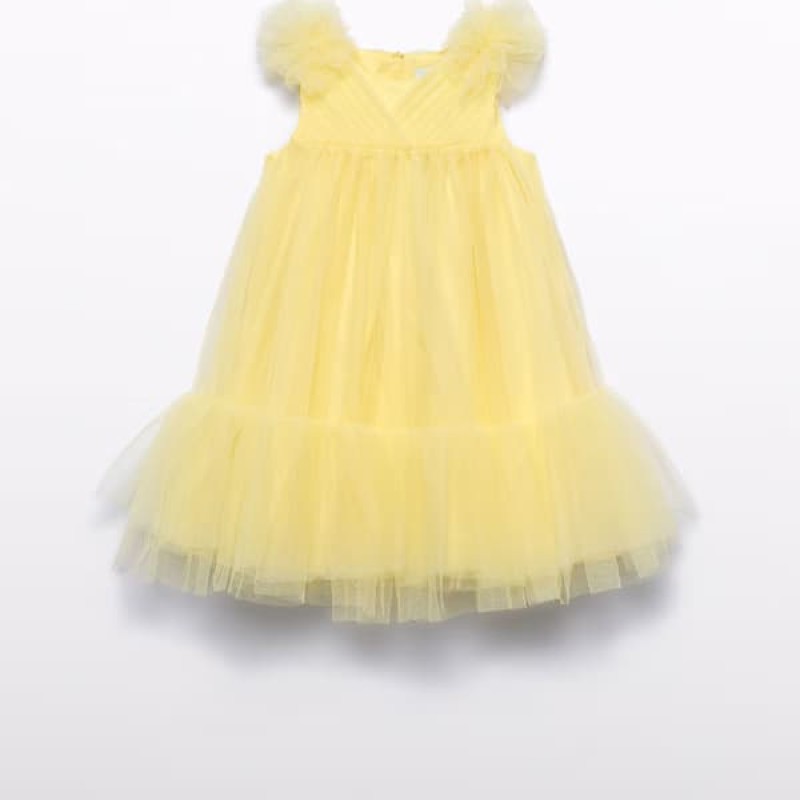 Abel & Lula Kid Tulle Yellow Dress