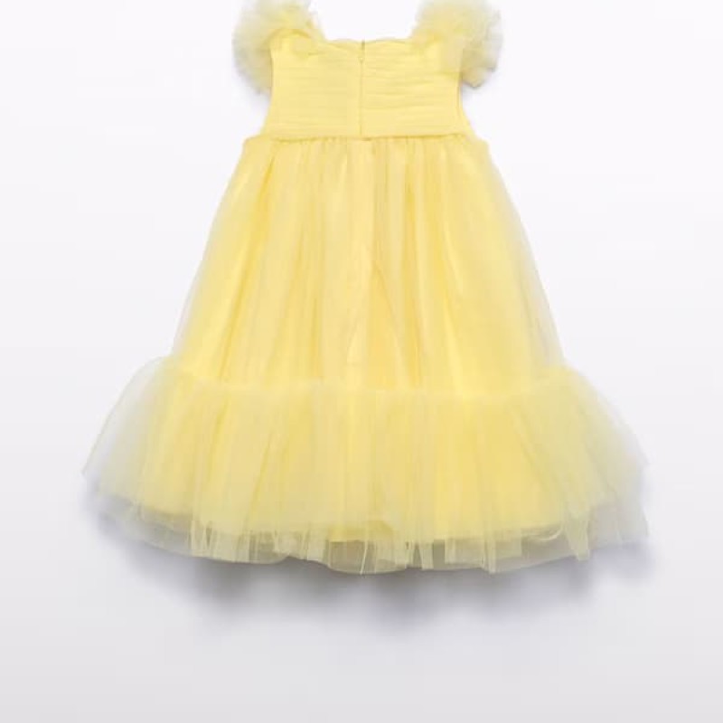 Abel & Lula Kid Tulle Yellow Dress