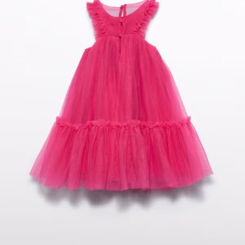 Abel & Lula Kid Tulle Fuschia Dress