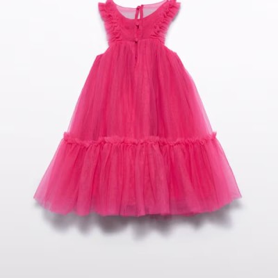 Abel & Lula Kid Tulle Fuschia Dress