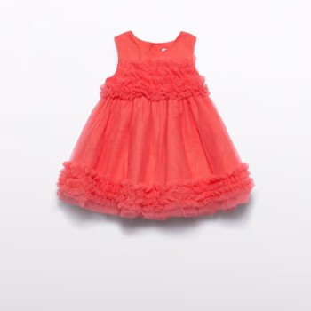 Abel & Lula Baby Tulle Peach Dress