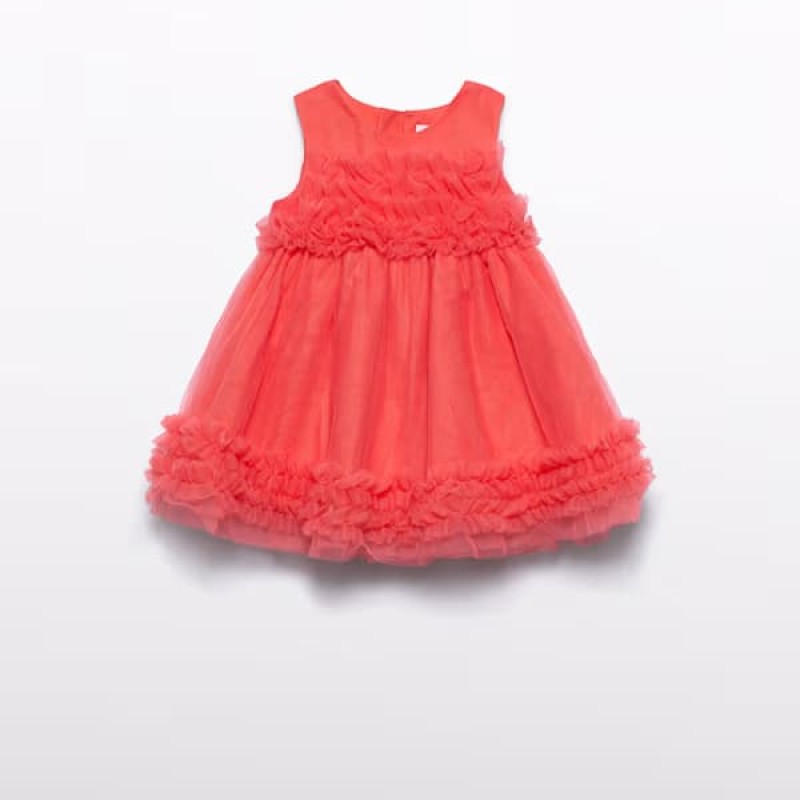 Abel & Lula Baby Tulle Peach Dress