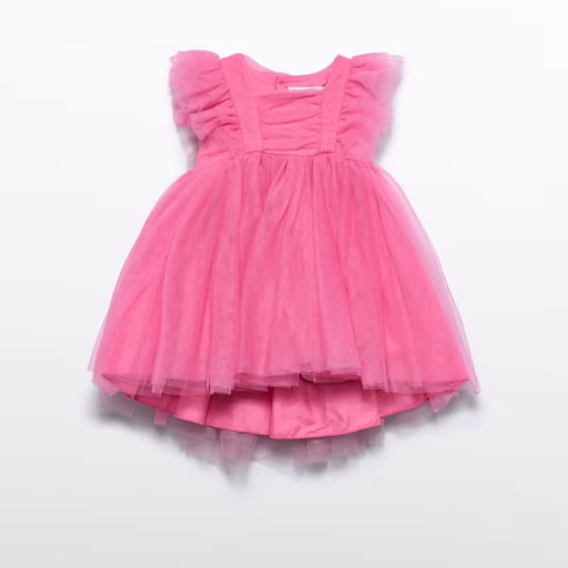 Abel & Lula Baby Tulle Fuschia Dress
