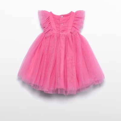 Abel & Lula Baby Tulle Fuschia Dress