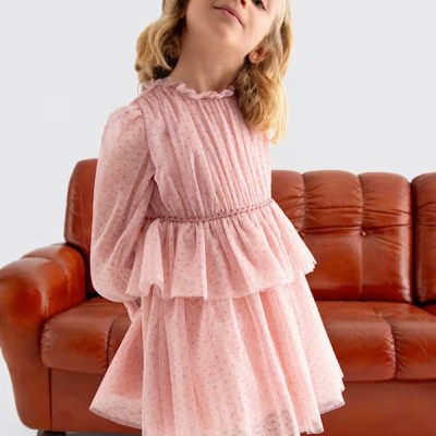 Abel & Lula Bρεφικό Τούλινο Με Γκλ΄΄ιτερ Φόρεμα