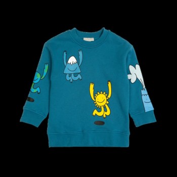 Stella McCartney Kids Μπλε Παιδικό Φούτερ με Εκτύπωση Stella McCartney Kids Μπλε Παιδικό Φούτερ με Εκτύπωση
