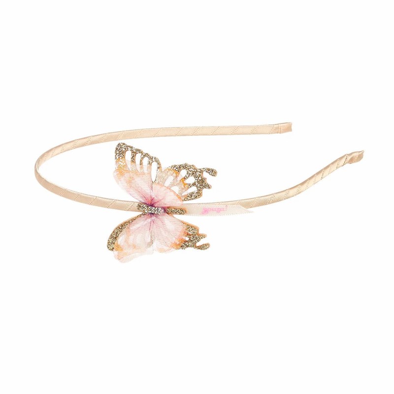 Souza Kids Ivory Hairband with Golden Butterfly "Cathleen"