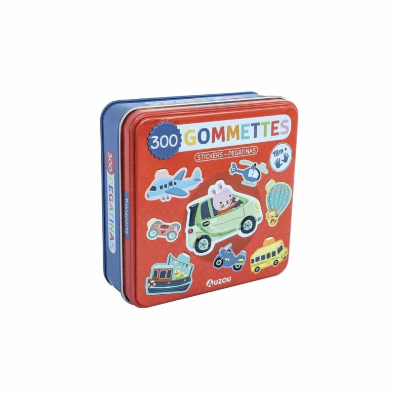TOY BOX Μεταλλικό Κουτί με Αυτοκόλλητα - Οχήματα (Things That Go)