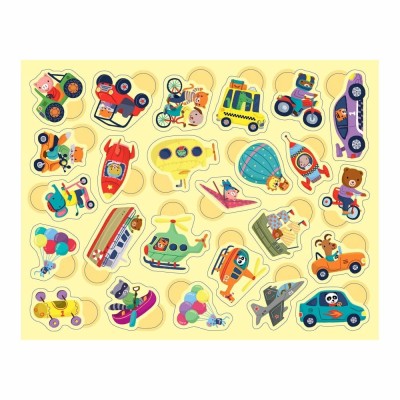 TOY BOX Μεταλλικό Κουτί με Αυτοκόλλητα - Οχήματα (Things That Go)
