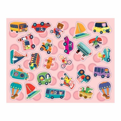 TOY BOX Μεταλλικό Κουτί με Αυτοκόλλητα - Οχήματα (Things That Go)
