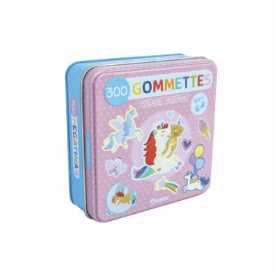 TOY BOX Μεταλλικό Κουτί με Αυτοκόλλητα - Μονόκεροι (Unicorns)