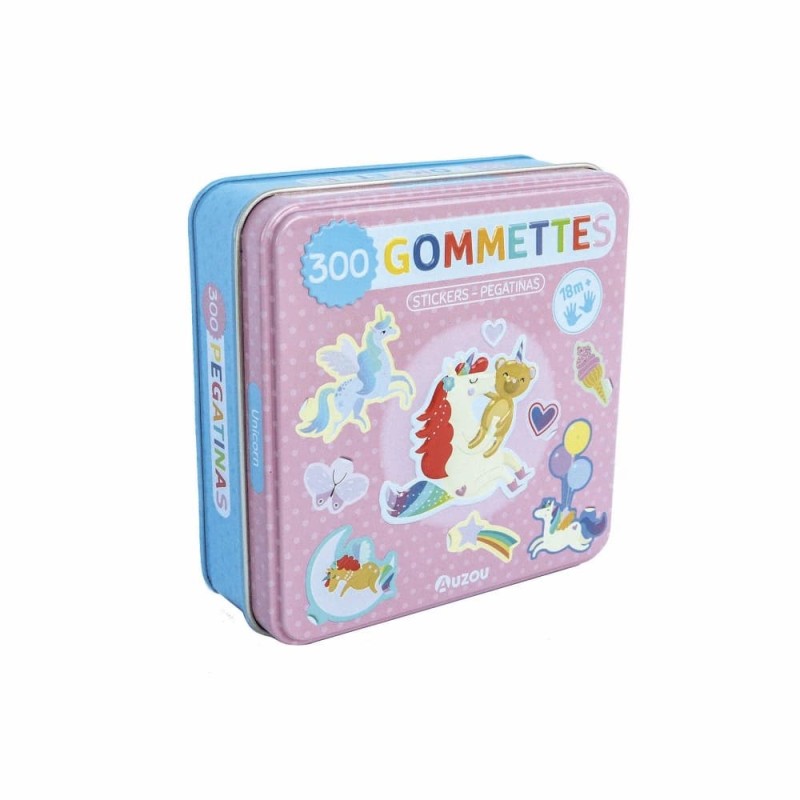 TOY BOX Μεταλλικό Κουτί με Αυτοκόλλητα - Μονόκεροι (Unicorns)