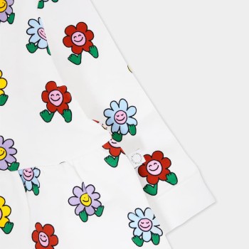 Stella McCartney Βρεφικό Λευκό  Φόρεμα  με Πολύχρωμα Λουλούδια