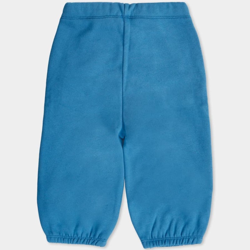 Stella McCartney Blue Pants for Baby Boy with Smiling Sun and World Stella McCartney Blue Pants for Baby Boy with Smiling Sun and World