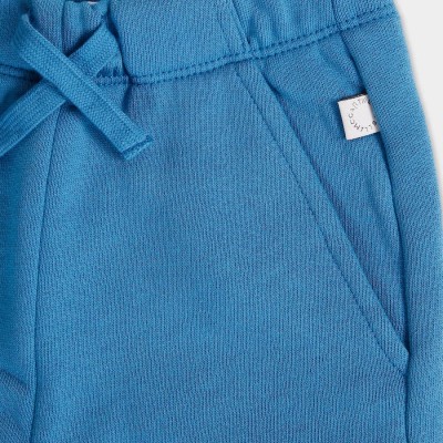Stella McCartney Blue Pants for Baby Boy with Smiling Sun and World