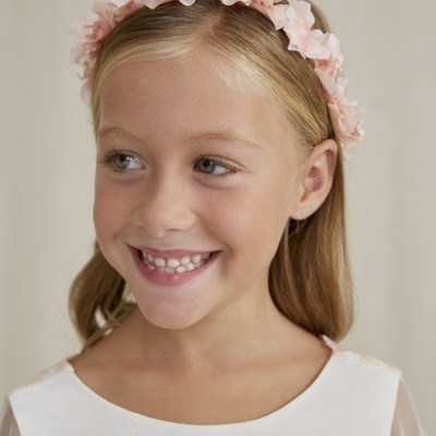 Abel and Lula Children's Pink Wreath with pink flowers