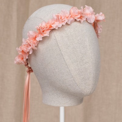 Abel and Lula Children's Pink Wreath with pink flowers