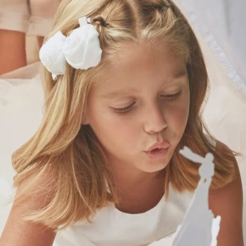 Abel and Lula Children's Hair Set Clip with White Flowers Abel and Lula Children's Hair Set Clip with White Flowers