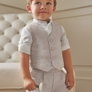 Abel & Lula Βρεφική Μπεζ Βερμούδα