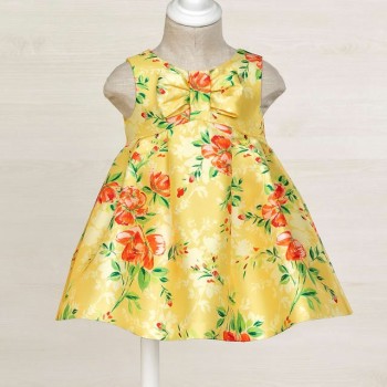 Abel & Lula Bρεφικό Φόρεμα Κίτρινο Με Λουλούδια