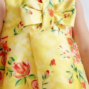 Abel & Lula Bρεφικό Φόρεμα Κίτρινο Με Λουλούδια