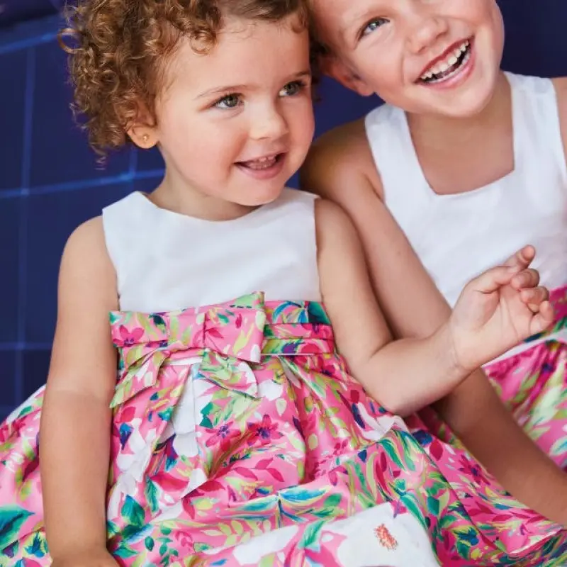 Abel & Lula Baby Dress With Flowers Abel & Lula Baby Dress With Flowers