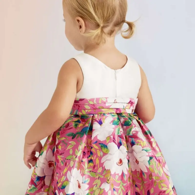 Abel & Lula Baby Dress With Flowers Abel & Lula Baby Dress With Flowers
