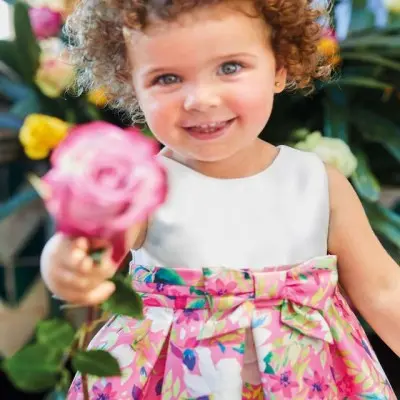 Abel & Lula Baby Dress With Flowers Abel & Lula Baby Dress With Flowers