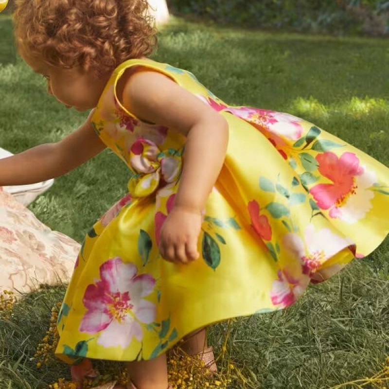 Abel & Lula Baby Yellow Floral Yellow Dress Abel & Lula Baby Yellow Floral Yellow Dress