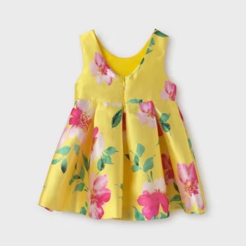 Abel &Lula Βρεφικό Φόρεμα Με Λουλούδια Kίτρινο