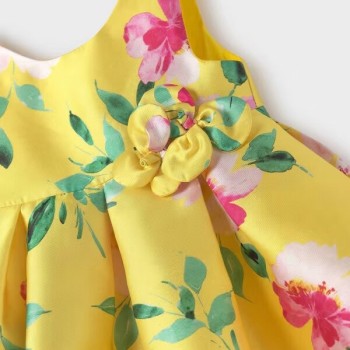 Abel &Lula Βρεφικό Φόρεμα Με Λουλούδια Kίτρινο
