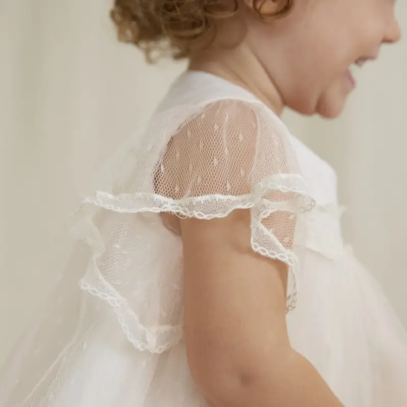 Abel & Lula Baby Dress Tulle Jacquard Abel & Lula Baby Dress Tulle Jacquard