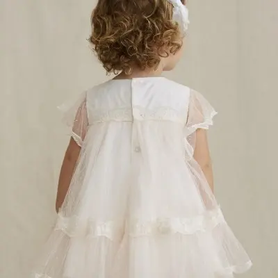 Abel & Lula Baby Dress Tulle Jacquard Abel & Lula Baby Dress Tulle Jacquard