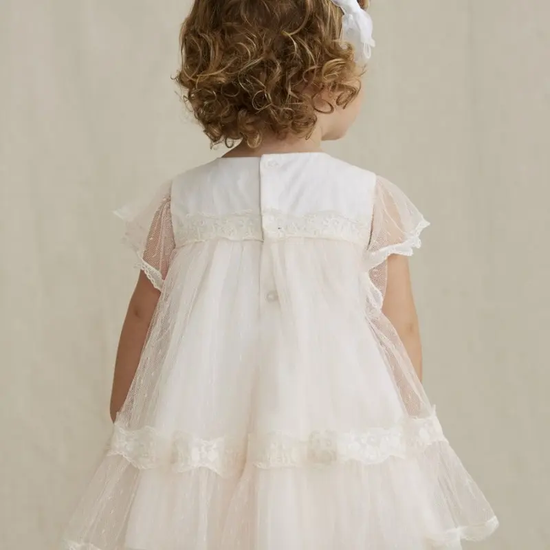 Abel & Lula Baby Dress Tulle Jacquard Abel & Lula Baby Dress Tulle Jacquard