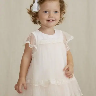 Abel & Lula Baby Dress Tulle Jacquard Abel & Lula Baby Dress Tulle Jacquard