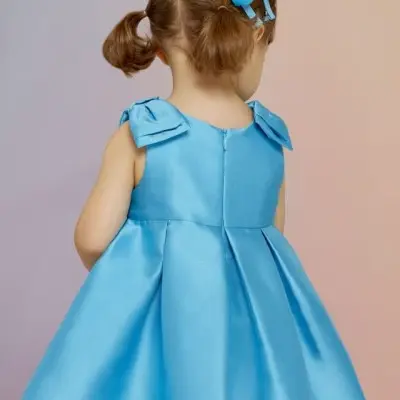 Abel & Lula Baby Dress Turquoise With Ribbons Abel & Lula Baby Dress Turquoise With Ribbons