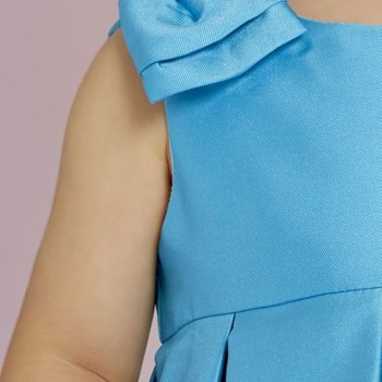 Abel & Lula Bρεφικό Φόρεμα Τυρκουάζ Με Φίογκους