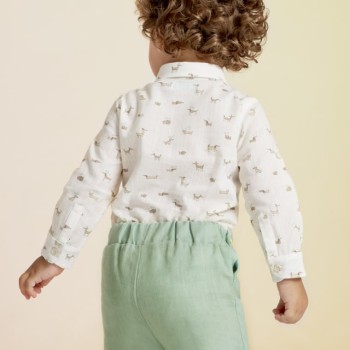 Abel & Lula Βρεφικό Φυστικί Βερμούδα