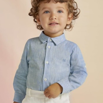 Abel & Lula Βρεφικό Γαλάζιο Πουκάμισο