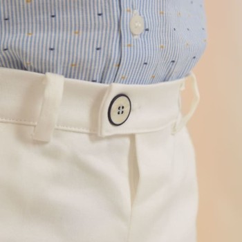 Abel & Lula Βρεφικό Λευκό Παντελόνι