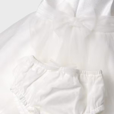 Abel & Lula Baby White Tulle Glitter Dress
