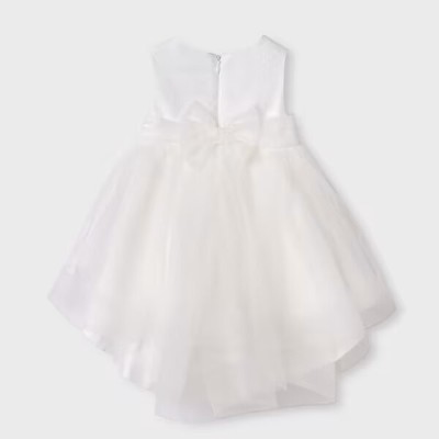 Abel & Lula Baby White Tulle Glitter Dress