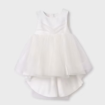 Abel & Lula Bρεφικό Λευκό Τούλινο Φόρεμα