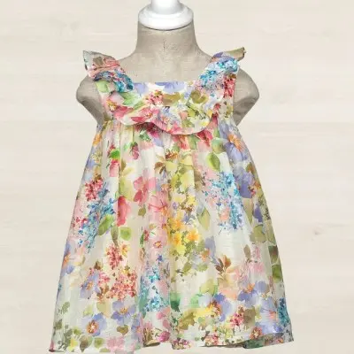 Abel & Lula Baby Linen Floral Dress Abel & Lula Baby Linen Floral Dress