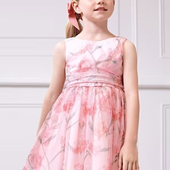 Abel &Lula Ροζ Φόρεμα Mικάδο Τούλινο Κορίτσι