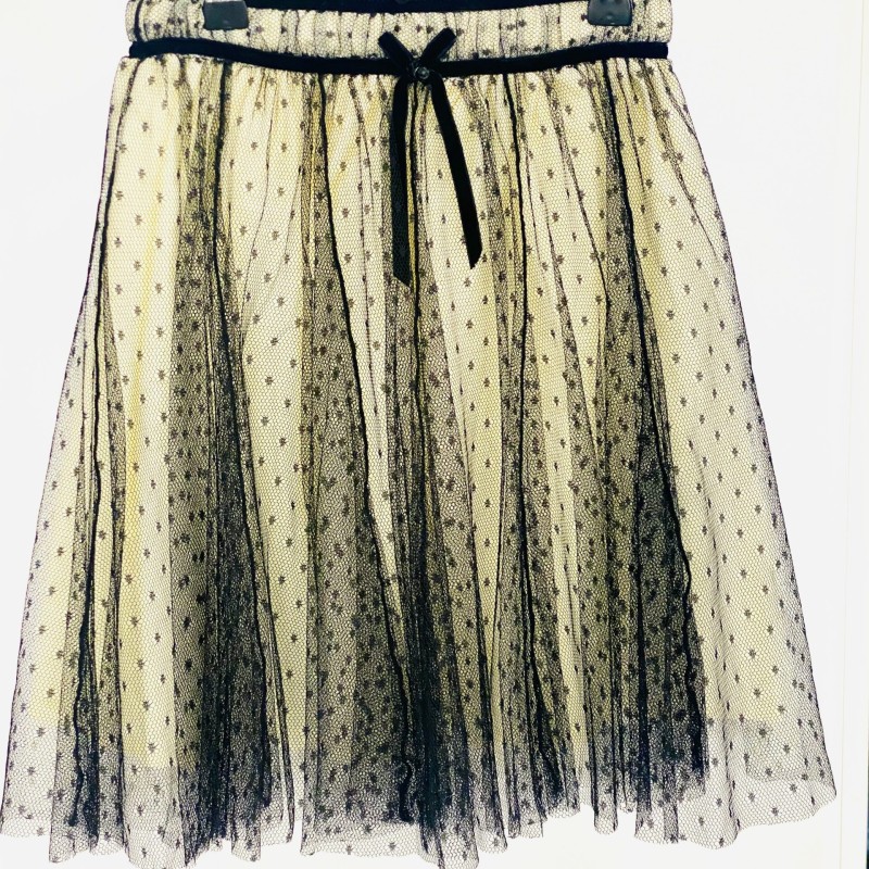 Abel& Lula Black Polka Dot Tulle Children's Skirt