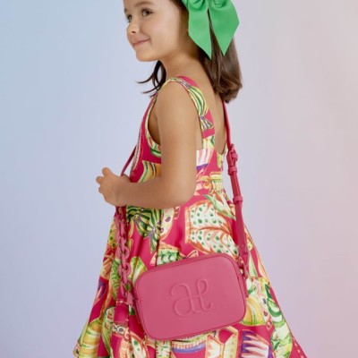 Abel & Lula Children's Fuchsia Bag with Bow