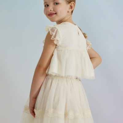 Abel & Lula Kid Tulle Nude Skirt