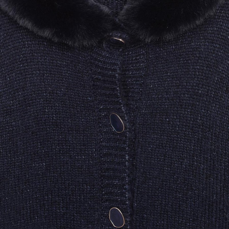 ABEL &LULA CHILDREN'S LONG JACKET WITH FUR COLLAR ABEL &LULA CHILDREN'S LONG JACKET WITH FUR COLLAR